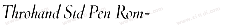 Throhand Std Pen Rom字体转换